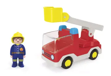 Playmobil 71683 - JUNIOR:Πυροσβέστης με κλιμακοφόρο όχημα