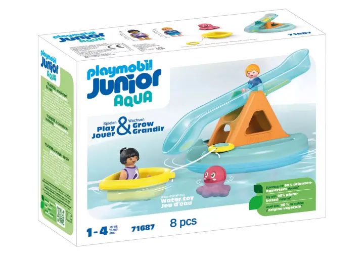 Playmobil 71687 - JUNIOR AQUA: isla de baño con tobogán - BOX