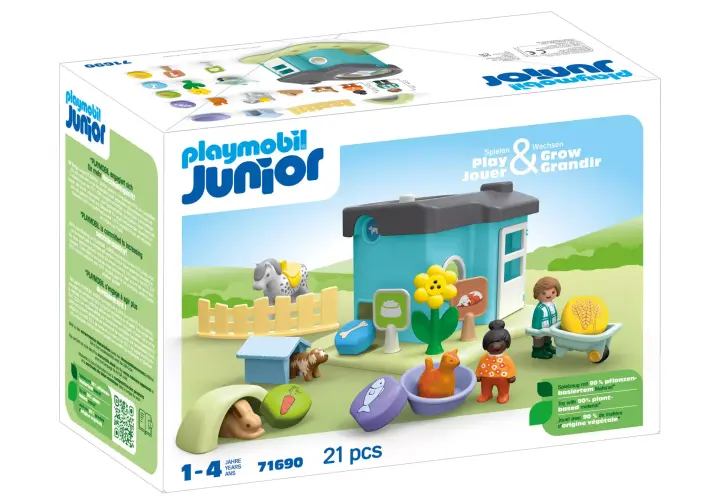 Playmobil 71690 - JUNIOR: Dierenpension met voerautomaat - BOX