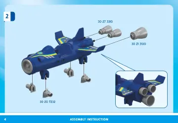 Bouwplannen Playmobil 71719 - Racende spacejet (4)