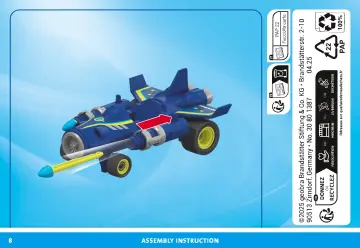 Bouwplannen Playmobil 71719 - Racende spacejet (8)
