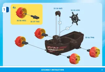 Bouwplannen Playmobil 71720 - Racende piratenboot (3)