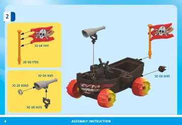 Bouwplannen Playmobil 71720 - Racende piratenboot (4)