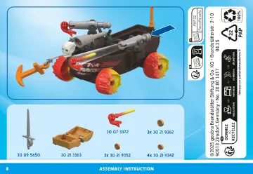 Bouwplannen Playmobil 71720 - Racende piratenboot (8)