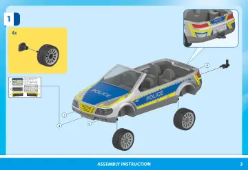 Notices de montage Playmobil 71729 - Voiture de police avec sirène et gyrophare (3)