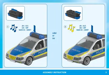 Notices de montage Playmobil 71729 - Voiture de police avec sirène et gyrophare (5)