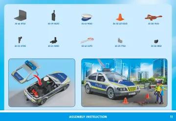 Notices de montage Playmobil 71729 - Voiture de police avec sirène et gyrophare (11)