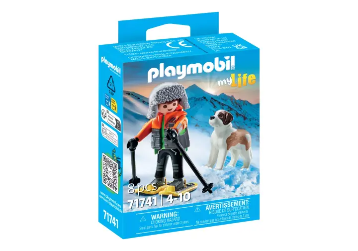Playmobil 71741 - Jeune garçon en raquettes avec son Saint Bernard - BOX