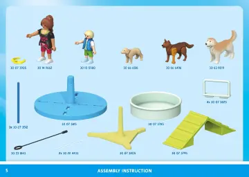 Notices de montage Playmobil 71745 - Aire de jeux pour chiens, enfant et éducatrice (5)
