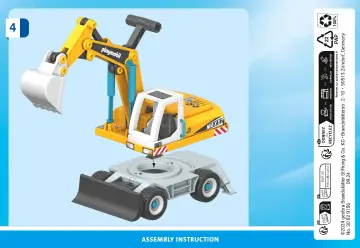 Manual de instruções Playmobil 71749 - Escavadora grande (6)