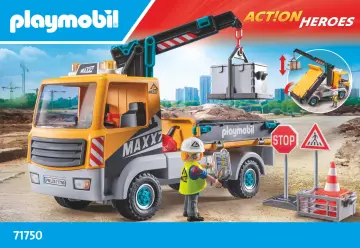Notices de montage Playmobil 71750 - Camion de chantier avec grue, ouvrier, accessoires (1)