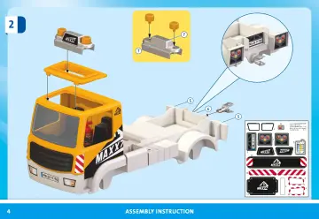 Notices de montage Playmobil 71750 - Camion de chantier avec grue, ouvrier, accessoires (4)