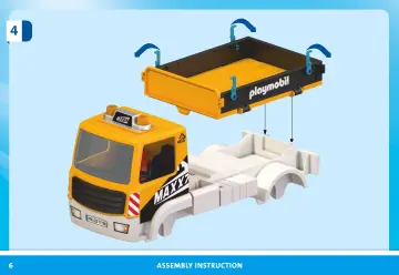 Notices de montage Playmobil 71750 - Camion de chantier avec grue, ouvrier, accessoires (6)