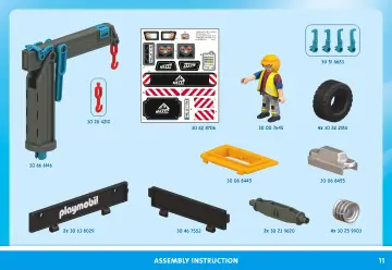 Notices de montage Playmobil 71750 - Camion de chantier avec grue, ouvrier, accessoires (11)