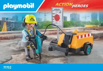 Bauanleitungen Playmobil 71752 - Bauarbeiter mit Meißel (1)