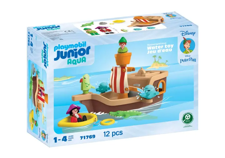 Playmobil 71769 - JUNIOR & Disney : Peter Pan et bâteau pirate - BOX