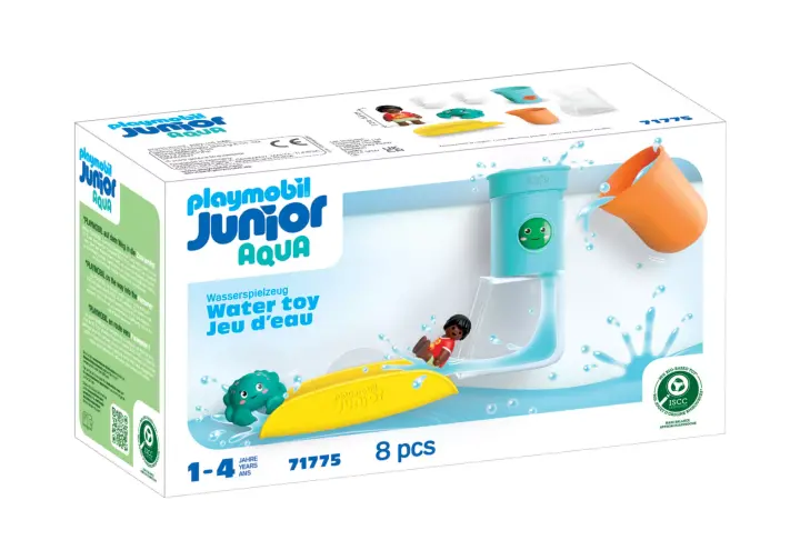 Playmobil 71775 - JUNIOR AQUA: Vattentank med rutschkana – Häll och lek - BOX