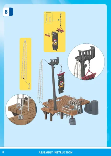 Bauanleitungen Playmobil 71792 - Piratenhafen mit Seeräuber-Gefängnis (8)