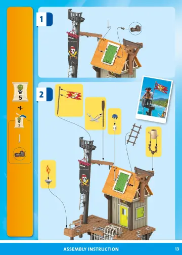 Bauanleitungen Playmobil 71792 - Piratenhafen mit Seeräuber-Gefängnis (13)