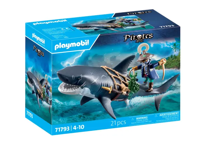 Playmobil 71793 - Tiburón gigante con pirata - BOX