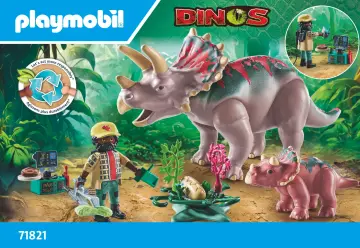 Manual de instruções Playmobil 71821 - Família de Triceratops (1)