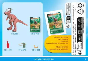 Notices de montage Playmobil 71822 - Stygimoloch avec chercheur, matériel d'observation (6)