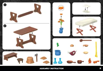 Notices de montage Playmobil 71828 - Astérix : Hutte d'Astérix, Panoramix & accessoires (9)