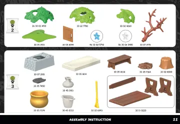 Notices de montage Playmobil 71828 - Astérix : Hutte d'Astérix, Panoramix & accessoires (11)