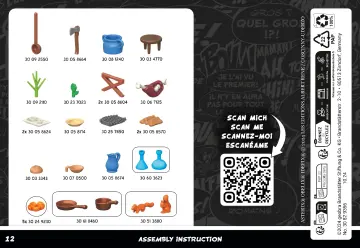 Notices de montage Playmobil 71828 - Astérix : Hutte d'Astérix, Panoramix & accessoires (12)