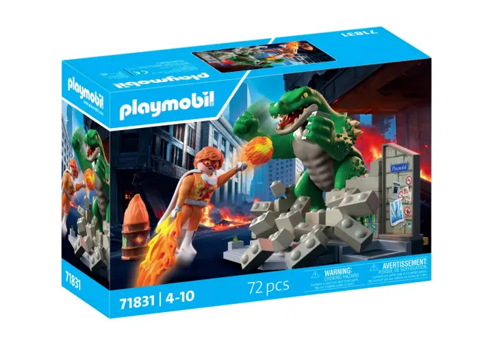Playmobil 71831 - Herói batalha contra o lagarto gigante - BOX