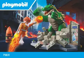 Manual de instruções Playmobil 71831 - Herói batalha contra o lagarto gigante (1)