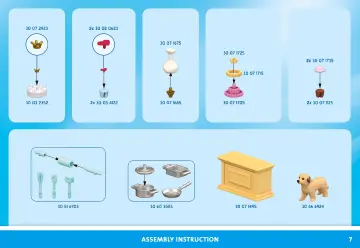 Notices de montage Playmobil 71848 - Cuisine royale avec pâtisseries et ustensiles (7)