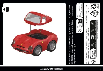 Manual de instruções Playmobil 71856 - PLAYMOBIL X Ferrari 250 GTO (6)