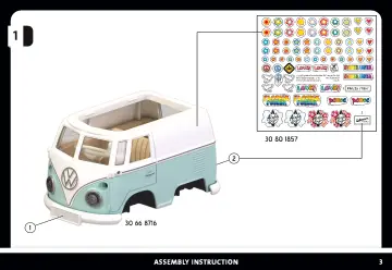 Manual de instruções Playmobil 71857 - PLAYMOBIL X Volkswagen T1 Camper (3)