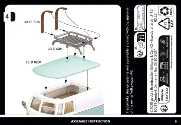 Manual de instruções Playmobil 71857 - PLAYMOBIL X Volkswagen T1 Camper (6)