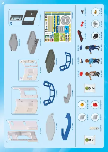Notices de montage Playmobil 71873 - Centre de commandement de la police (22)