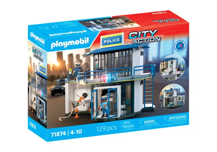 Playmobil 71874 - Esquadra com sala de investigação - BOX