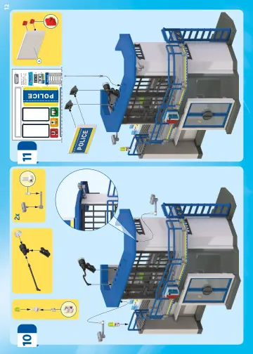 Manual de instruções Playmobil 71874 - Esquadra com sala de investigação (12)