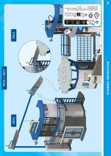 Manual de instruções Playmobil 71874 - Esquadra com sala de investigação (24)