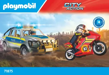 Notices de montage Playmobil 71875 - Pick-up de police, moto & 2 personnages (1)
