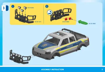 Notices de montage Playmobil 71875 - Pick-up de police, moto & 2 personnages (5)