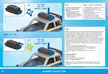 Notices de montage Playmobil 71875 - Pick-up de police, moto & 2 personnages (8)