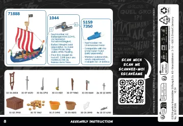 Manuales de instrucciones Playmobil 71888 - Astérix: barco pirata (8)
