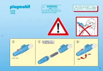 Manual de instruções Playmobil 7350 - Motor Submarino (1)