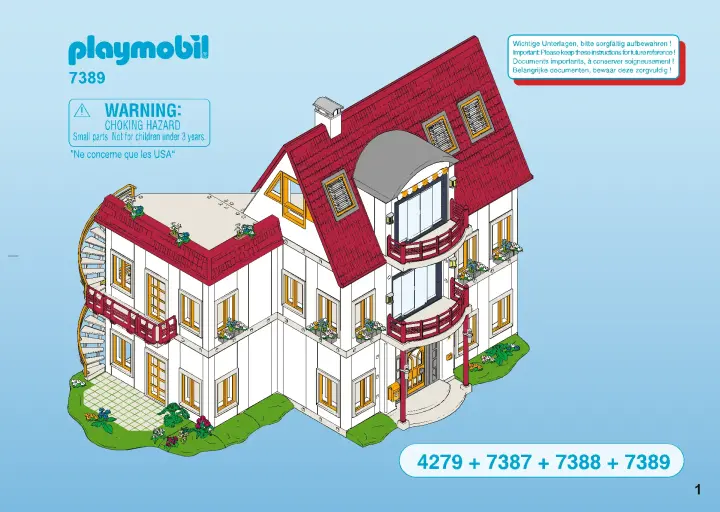 Manuales de instrucciones Playmobil 7389 - Esquina piso adicional Casa Moderna 4279 (1)