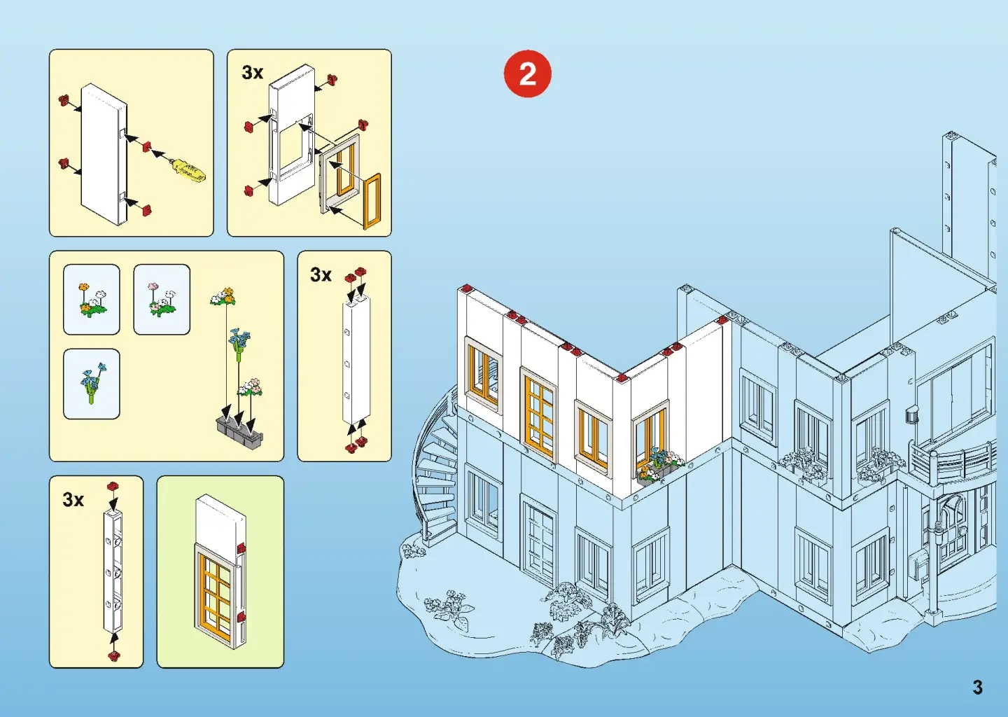 Pièce d'étage supplémentaire pour villa moderne C - Accessoires &  décorations Playmobil 7389
