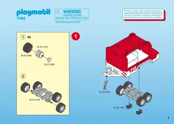 Összeszerelési útmutatók Playmobil 7485 - Tűzoltó pótkocsi (1)