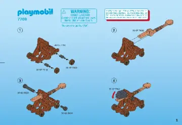 Istruzioni di montaggio Playmobil 7700 - Catapulta (2)