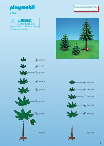 Notices de montage Playmobil 7725 - 3 sapins (2)