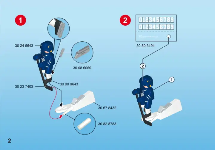 Manual de instruções Playmobil 9013 - NHL™ Blister Montreal Canadiens™ vs Toronto Maple Leafs™ (2)